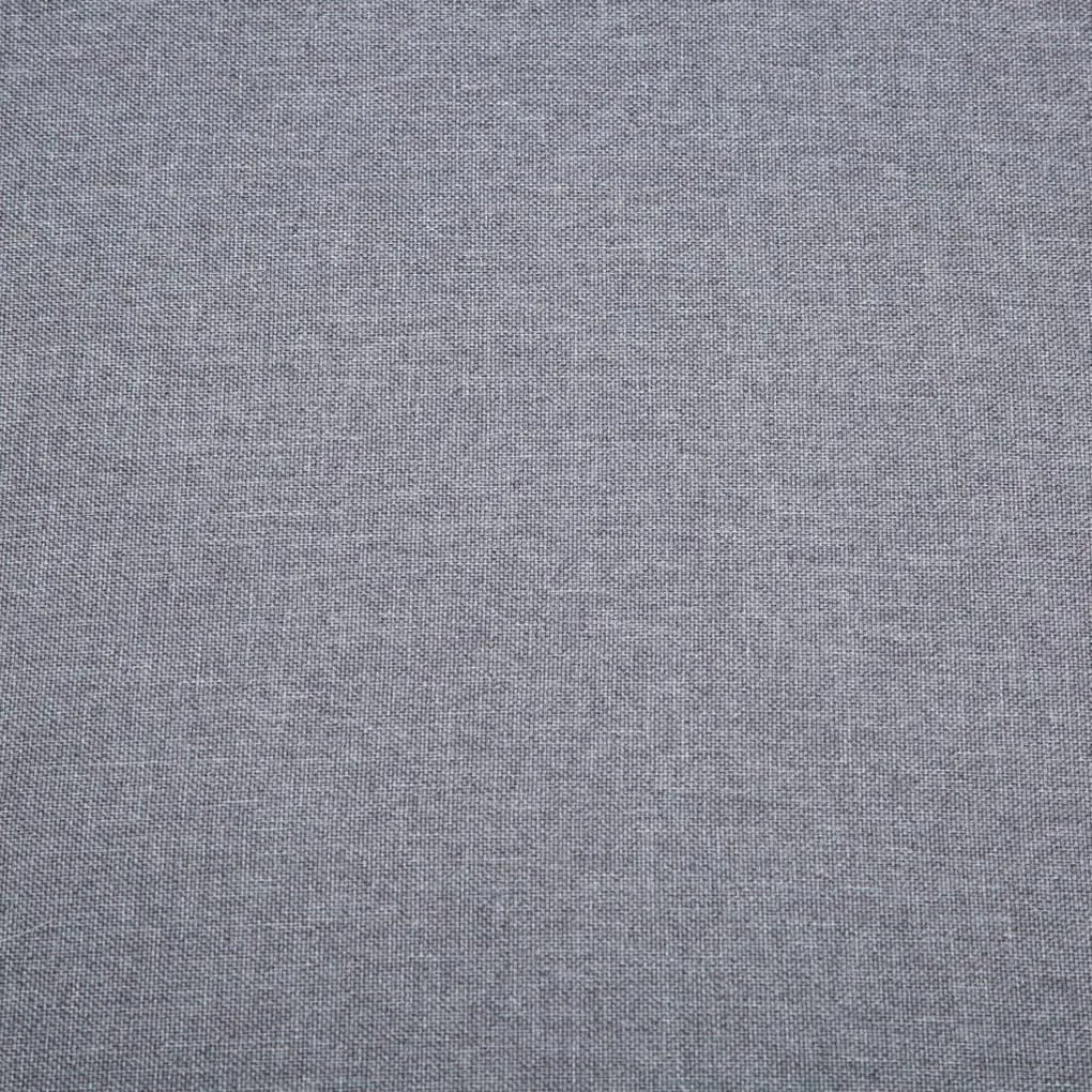 Sofá de 3 lugares estofos de tecido 172x70x82 cm cinzento claro