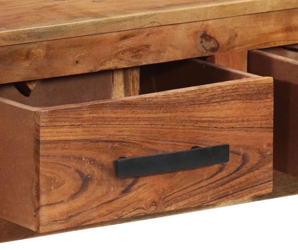 Aparador com 3 gavetas 110x30x80 cm madeira de acácia maciça