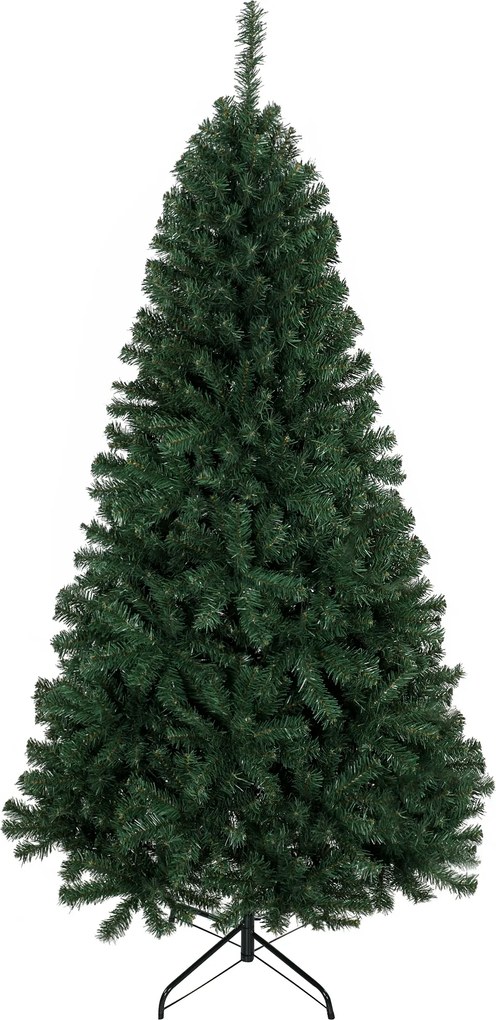 HOMCOM Árvore de Natal Artificial 200 cm com 1000 Ramos Base Dobrável Design por Secções e Montagem Fácil Verde | Aosom Portugal