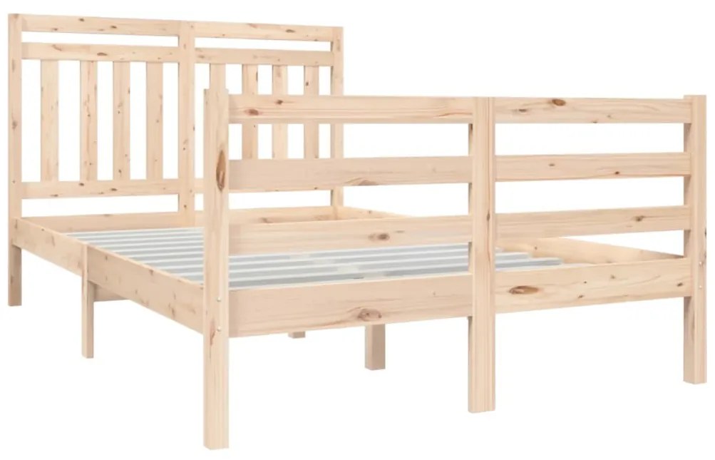 Estrutura de cama pequena casal 120x190 cm pinho maciço
