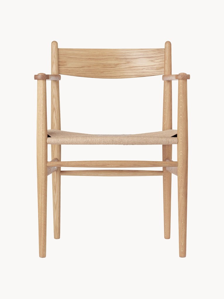 Cadeira de jantar em madeira com assento entrançado CH37