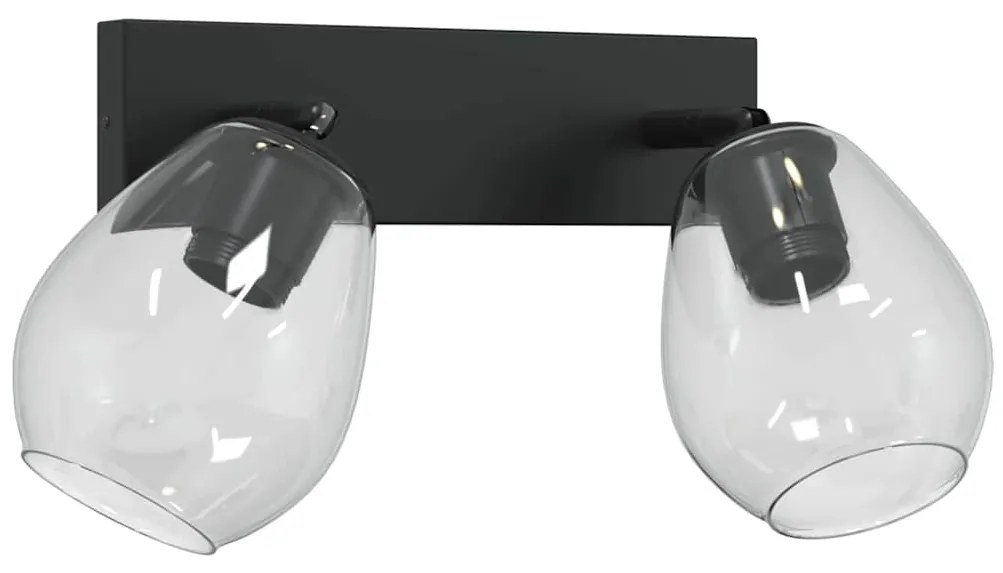 Luzes de teto com cúpula de vidro ajustável Antracite E27