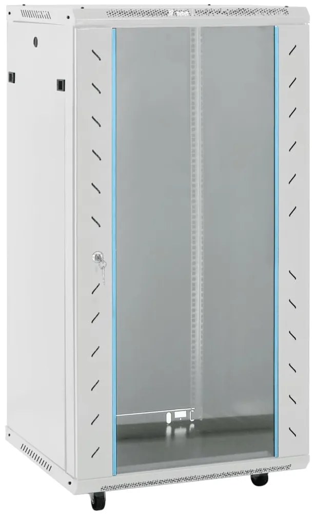 vidaXL Armário bastidor 22U c/ pés giratórios 19" IP20 60x60x120 cm