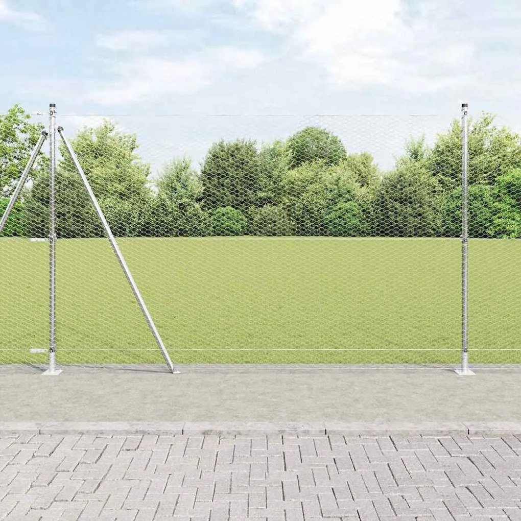 Cerca Hexagonal vidaXL 1,6x10 m Aço Galvanizado