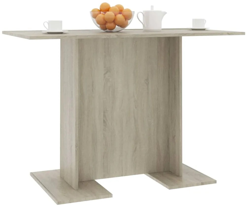 Mesa de jantar 110x60x75 cm derivados madeira carvalho sonoma