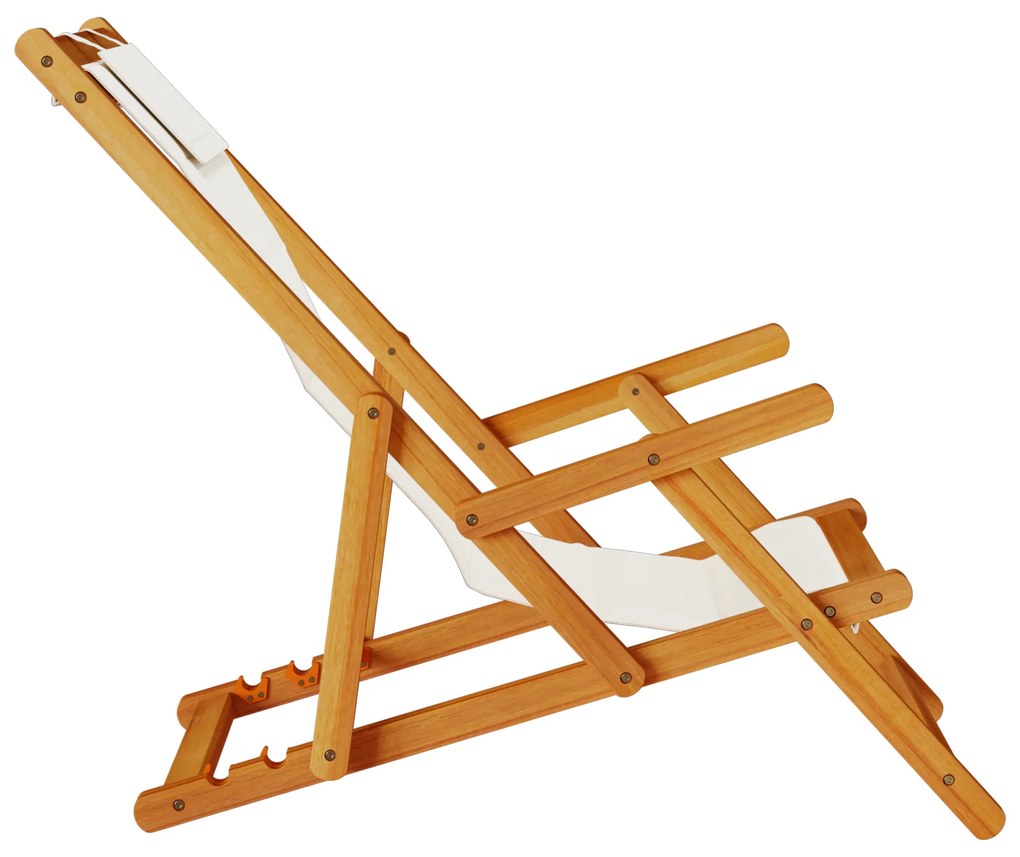 Cadeiras de Praia Dobráveis vidaXL 2 pcs Cinzento Claro em Madeira de