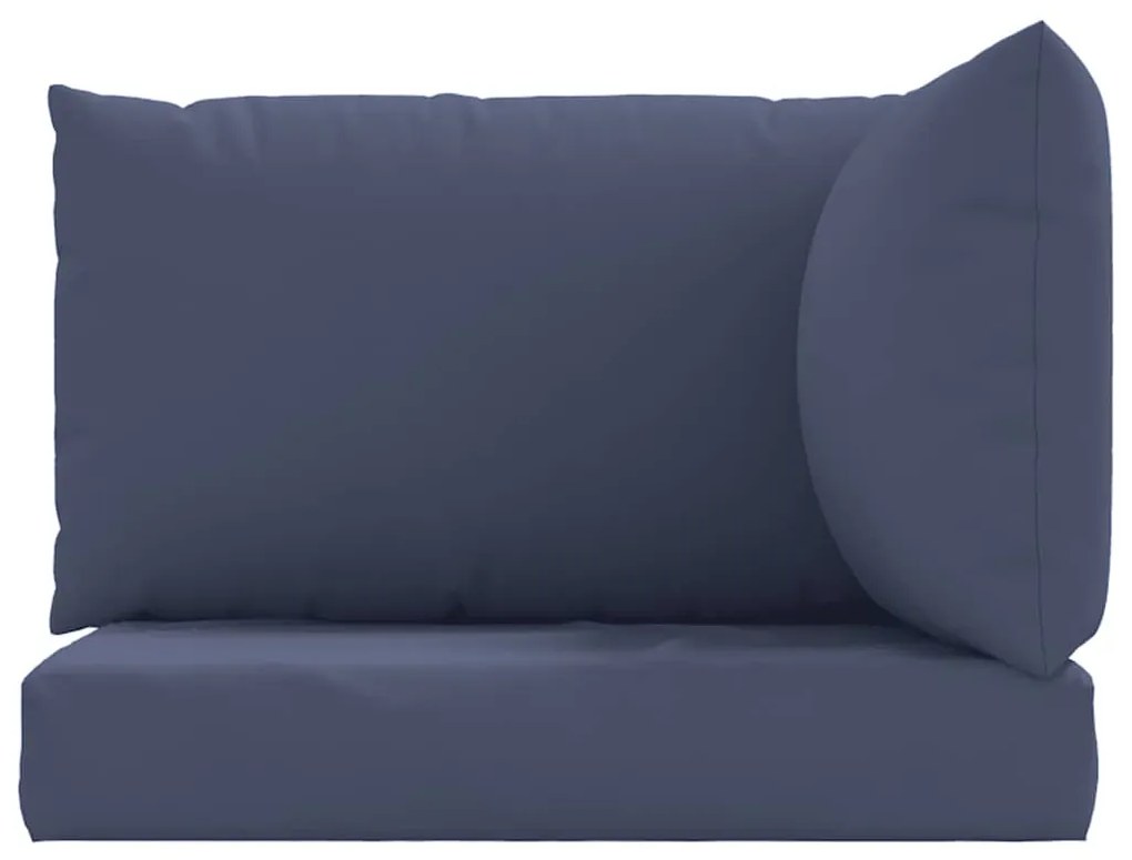 Almofadões p/ sofá de paletes 3 pcs tecido oxford azul-marinho