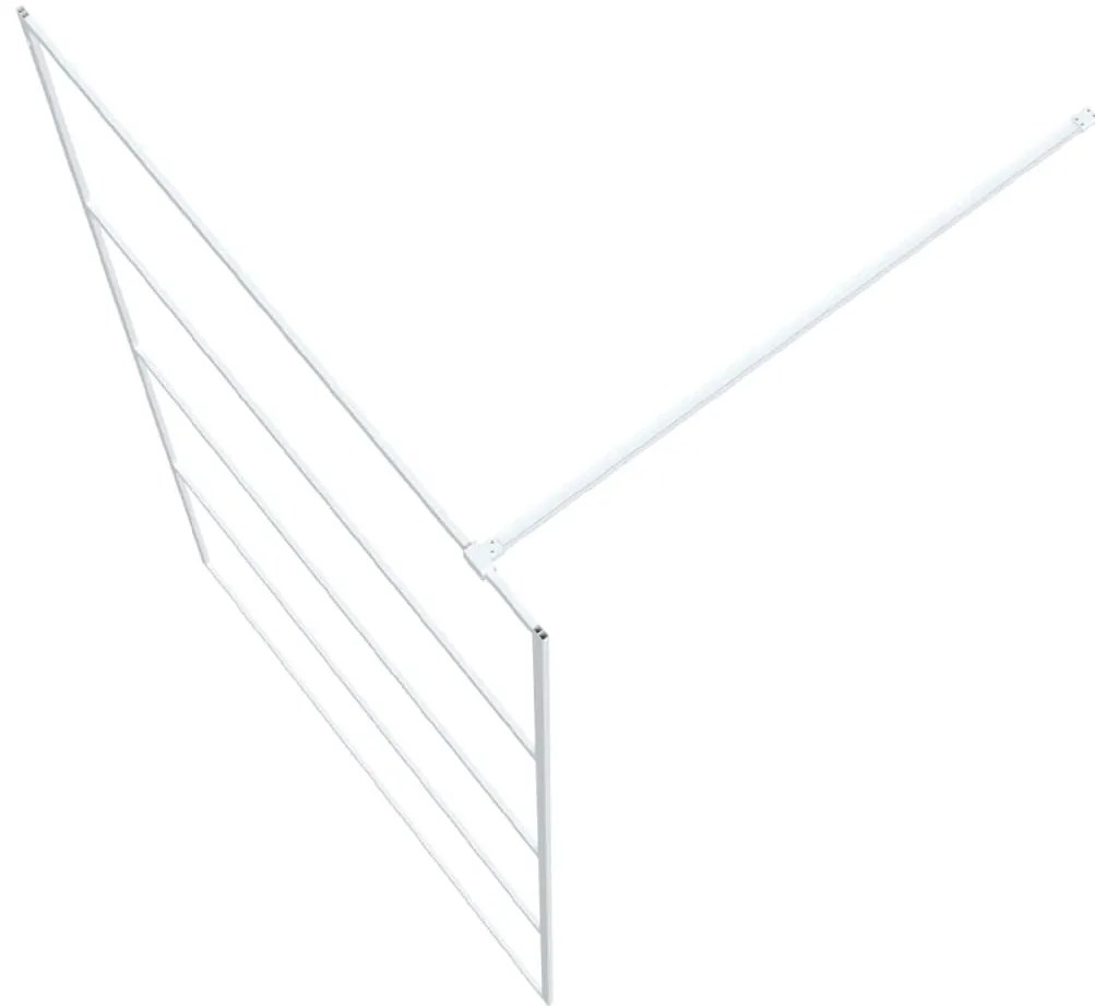 Divisória de chuveiro 115x195 cm vidro transparente ESG branco