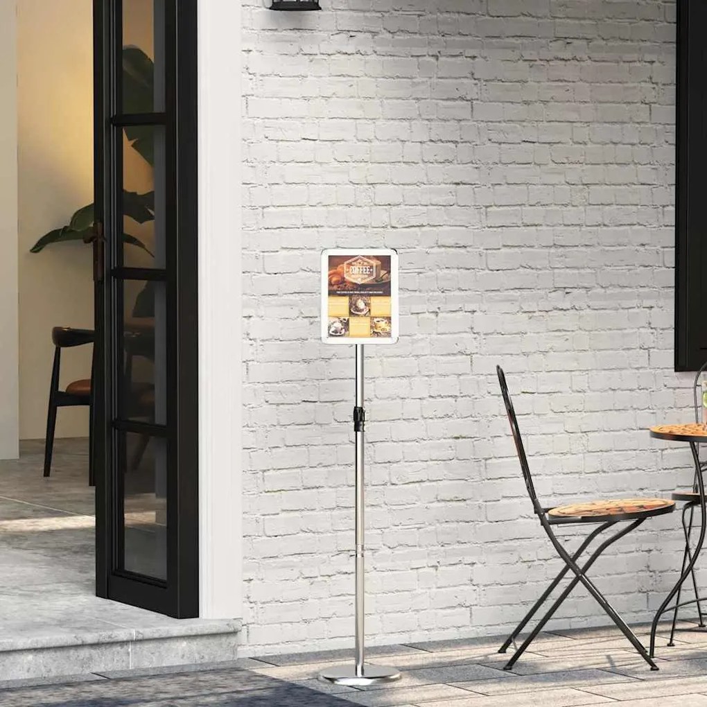 vidaXL Displays de Feira Prateado 25 x 25 x 125 cm Alumínio