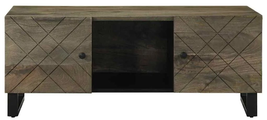 Mesa de centro 100x54x40 cm madeira de mangueira maciça preto