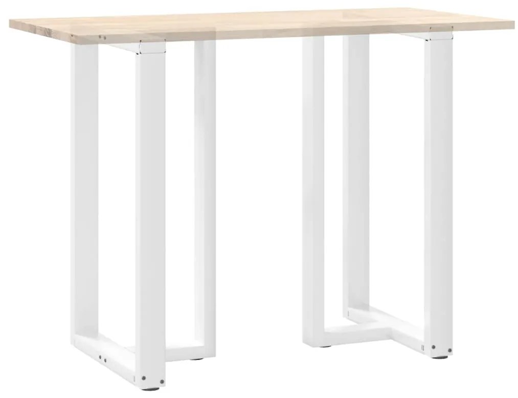 Pés de mesa de bar em forma de T, 2 peças, branco, 60x35x(100-101) cm,