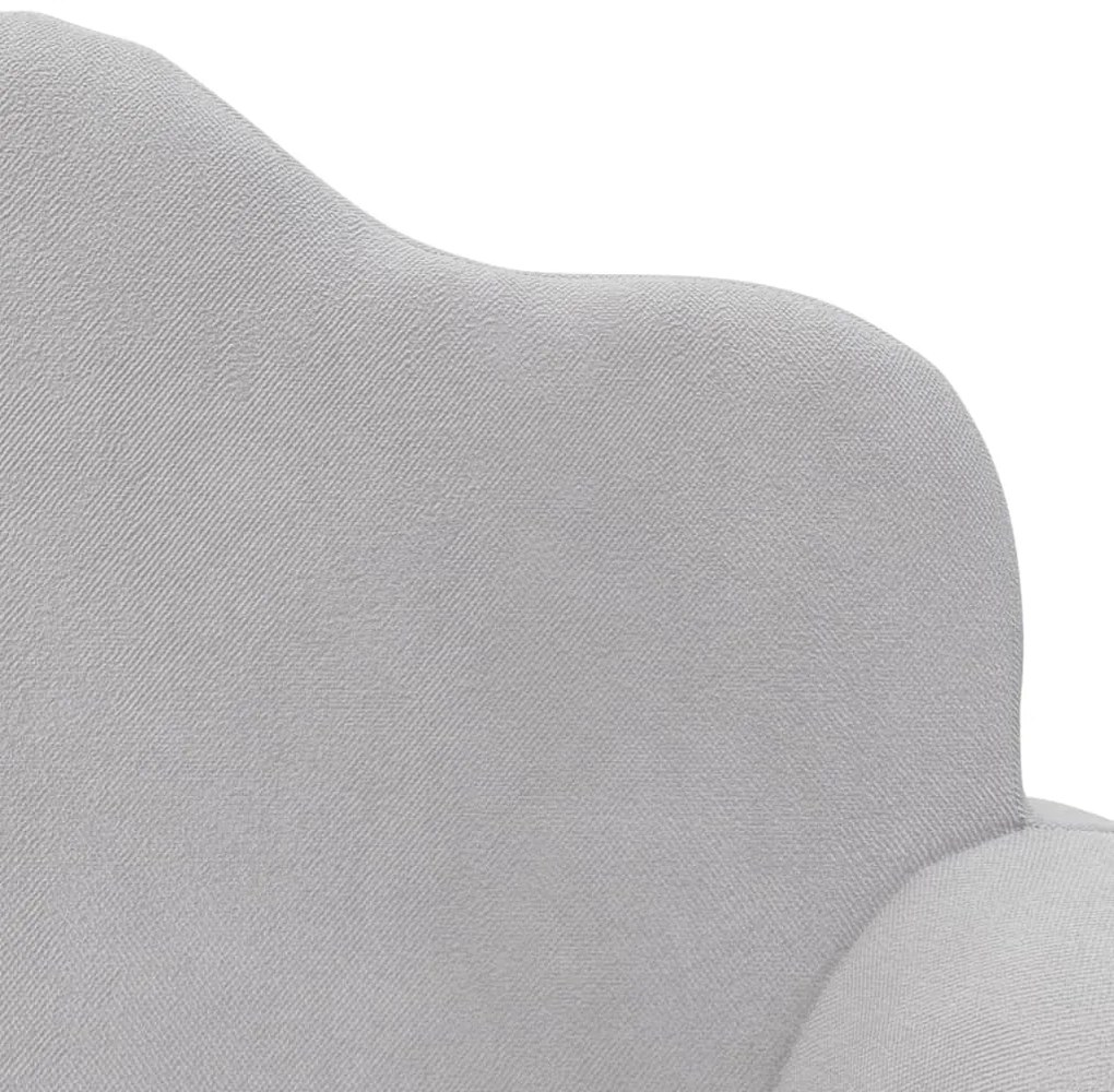 Sofá-cama infantil de 2 lugares pelúcia macia cinzento-claro