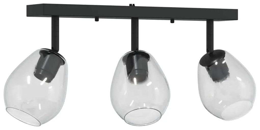 Luzes de Teto com Abajur de Vidro Ajustável em Anthracite, E27