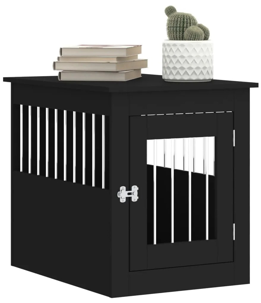 Móvel casota para cão 55x75x65 cm derivados de madeira preto