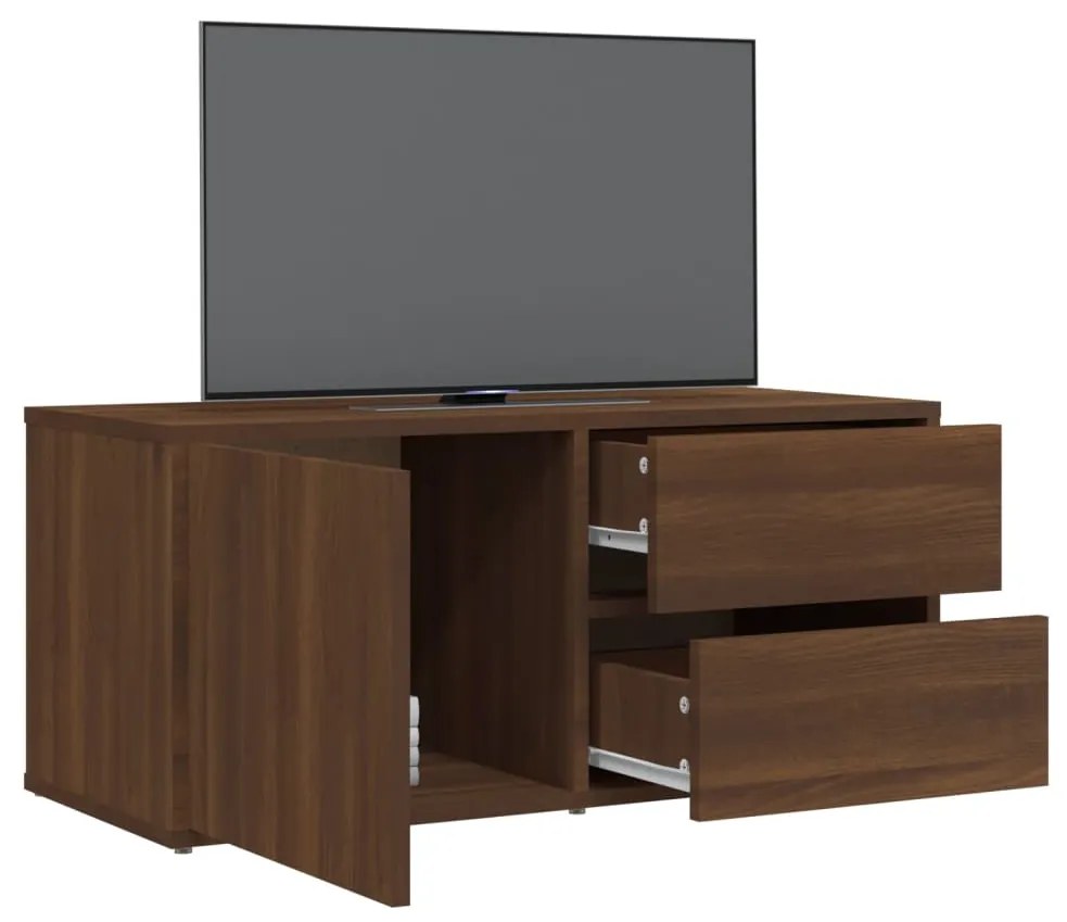 Móvel TV 80x34x36 cm derivados de madeira cor carvalho castanho