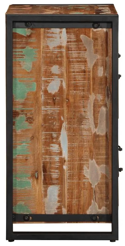 Aparador multicor 55x35x70 cm madeira maciça recuperada