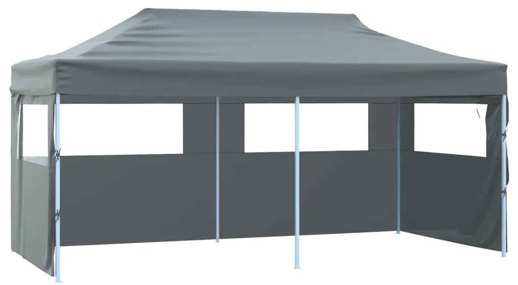 Tenda dobrável profissional festas 4 paredes 3x6m aço antracite