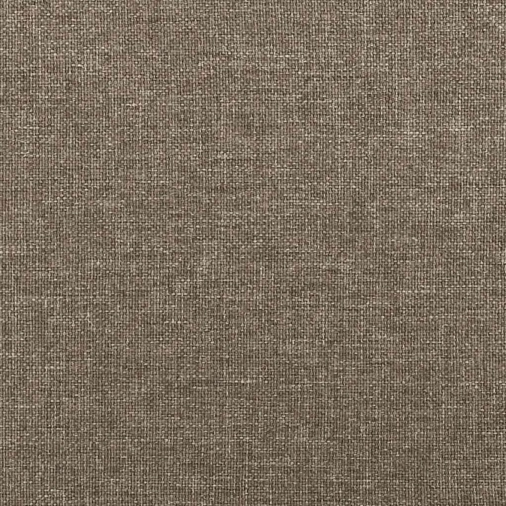 Cama box spring colchão/LED 120x190cm tecido cinza-acastanhado
