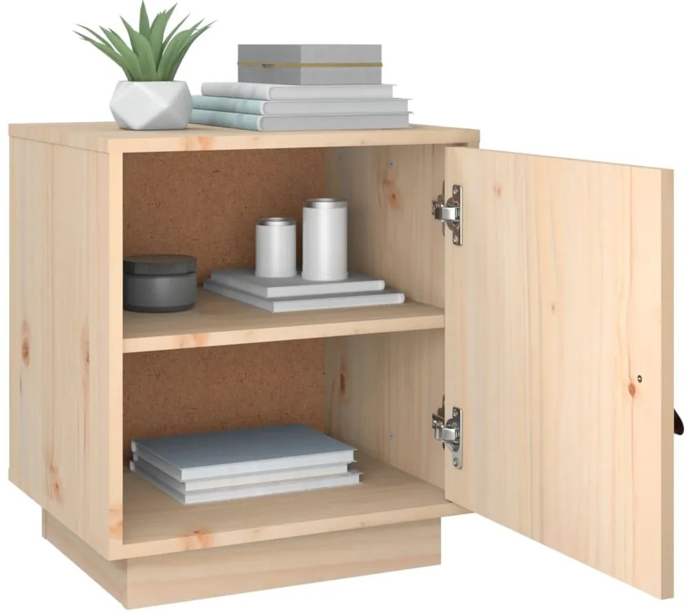 Mesas de cabeceira 2 pcs 40x34x45 cm madeira de pinho maciça