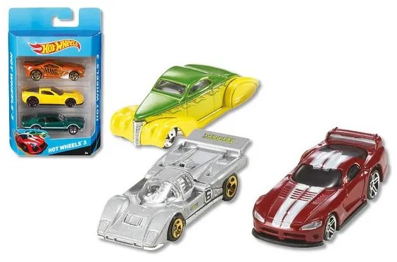 Playset de Veículos Hot Wheels Metal (3 Pcs)