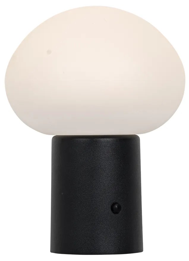 Candeeiro de Mesa Preto com LED Recarregável Dimerizável em 3 Níveis - Louise Design