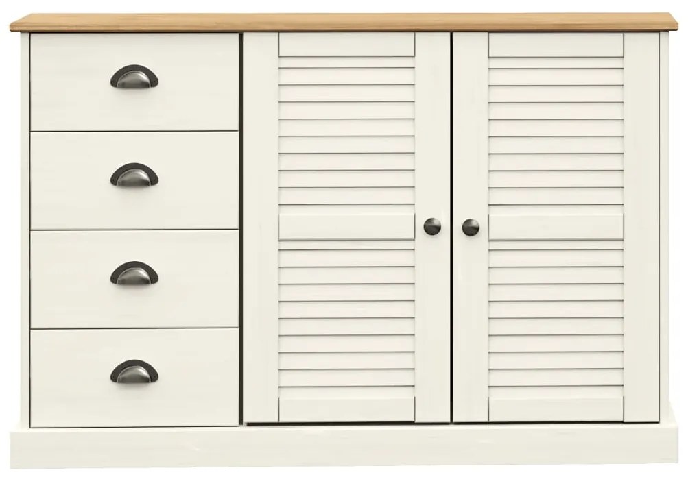 Aparador com gavetas VIGO 113x40x75 cm pinho maciço branco