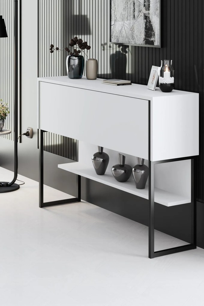 Cômoda Luxe – Preto e Branco – 120x80x30 cm