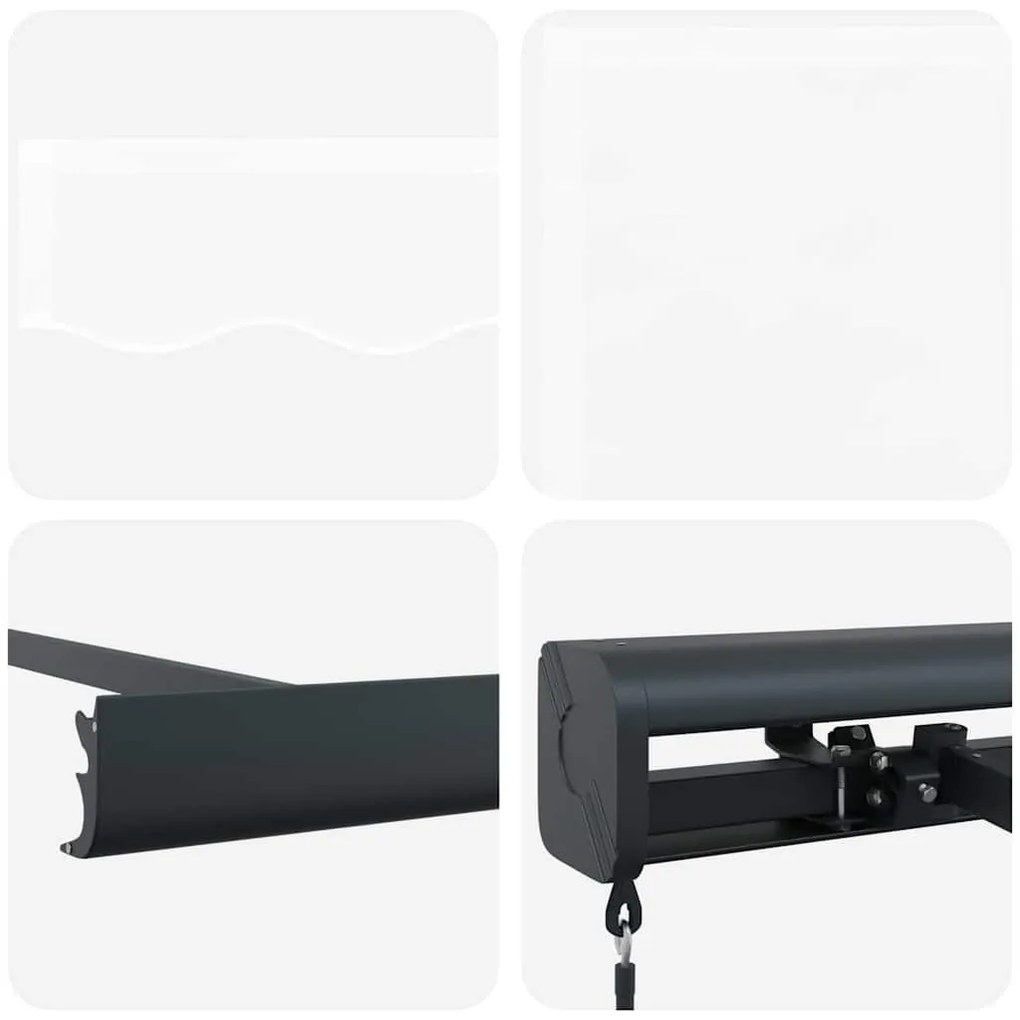 Toldo Manual Retrátil vidaXL Branco 350x250 cm