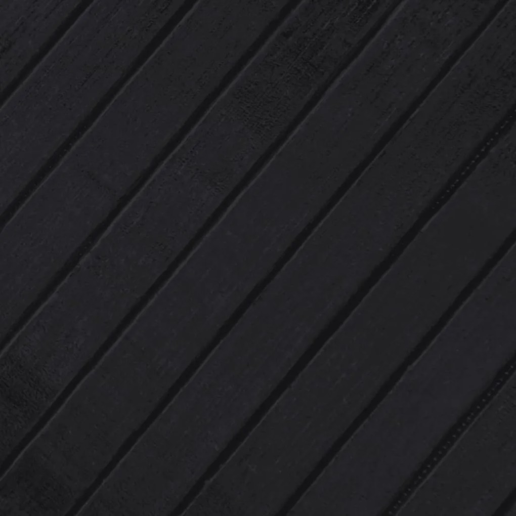Tapete redondo 80 cm bambu preto