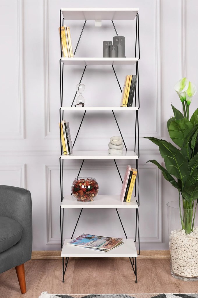 Estante Balaban – Branco – 46 cm x 165 cm x 30 cm
