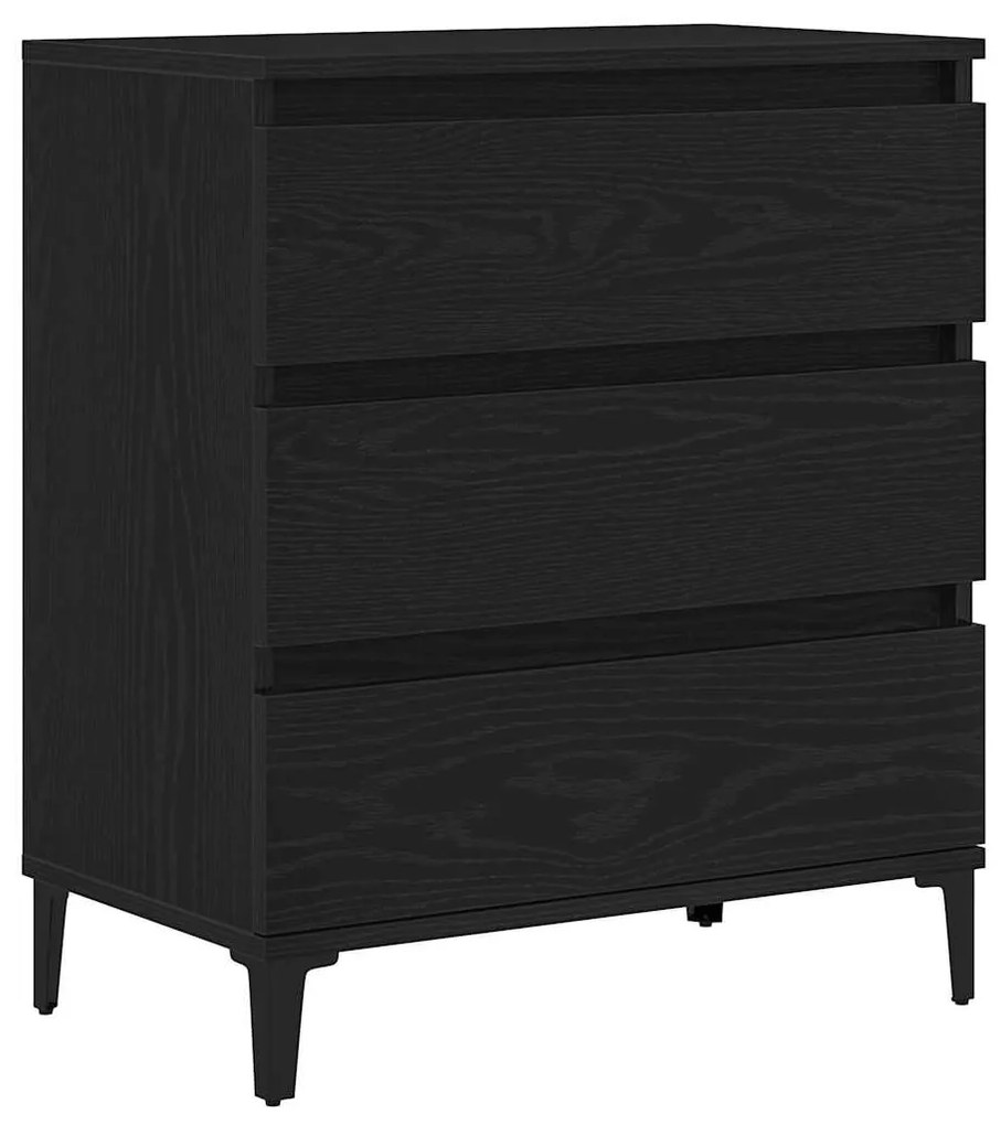 Sideboard vidaXL Preto Carvalho 60x35x70 cm Madeira engenheirada