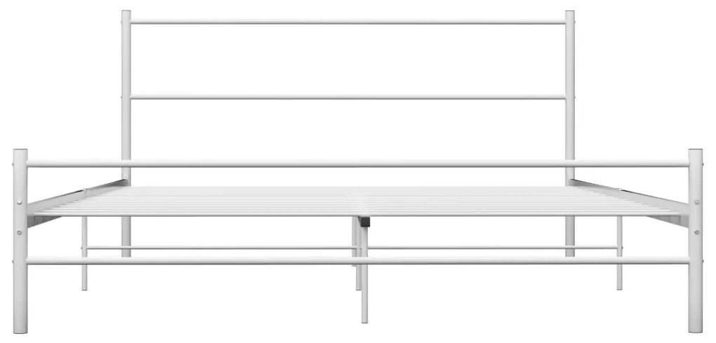 Estrutura de cama em metal branco 140x200 cm