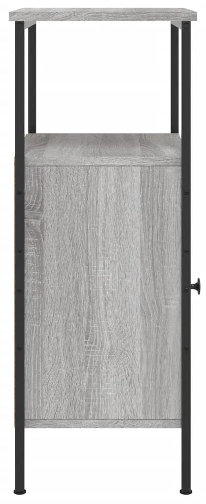 Mesas cabeceira 2 pcs 41x31x80cm deriv. madeira cinzento sonoma