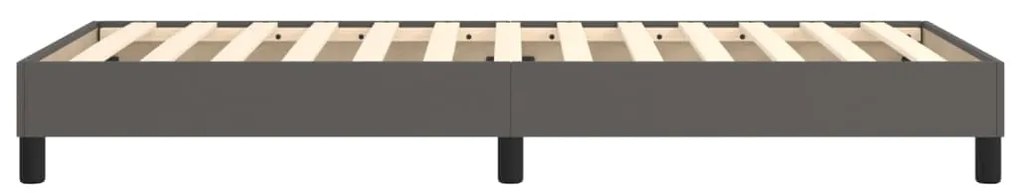 Estrutura de cama 90x190 cm couro artificial cinzento