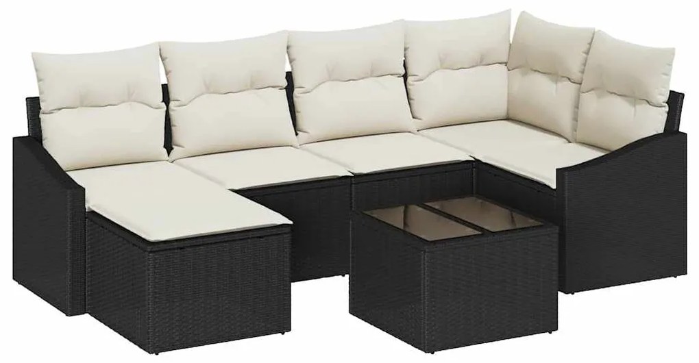 Conjunto de Jantar para Jardim com 6 Peças e Almofadas em Rattan Sinté