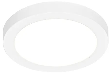 Conjunto de 6 focos embutidos ou de superfície brancos 18 cm incl. LED Dimmer de 3 níveis para quente - Trans