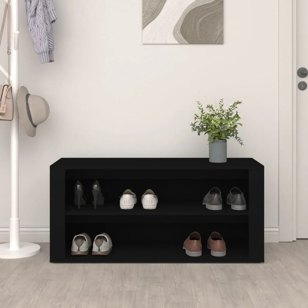 Sapateira 100x35x45 cm derivados de madeira preto