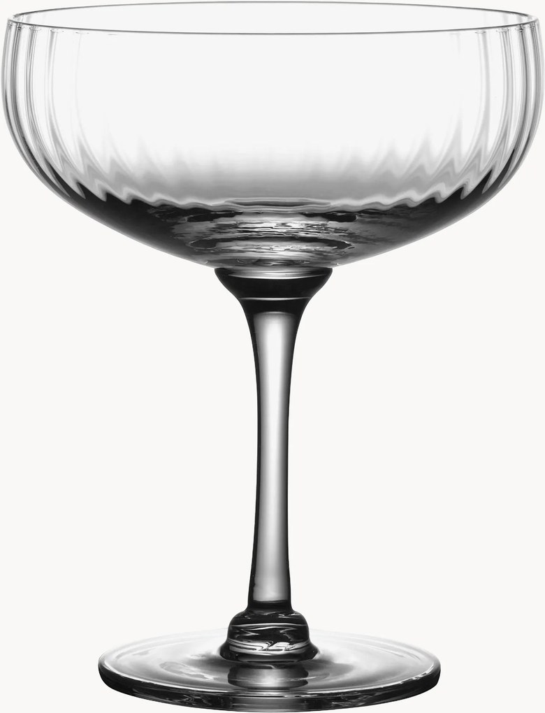 Copos de cocktail em cristal artesanal Ripple, conjunto de 4