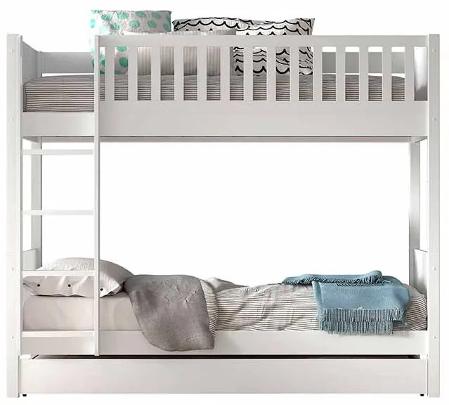 Conjunto cama Infantil SCOTT Beliche + cama inferior BRANCA