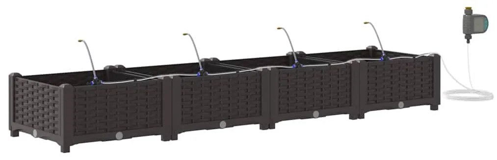 Jardineiras de Jardim 1 pc Castanho 160 x 40 x 22 cm Plástico