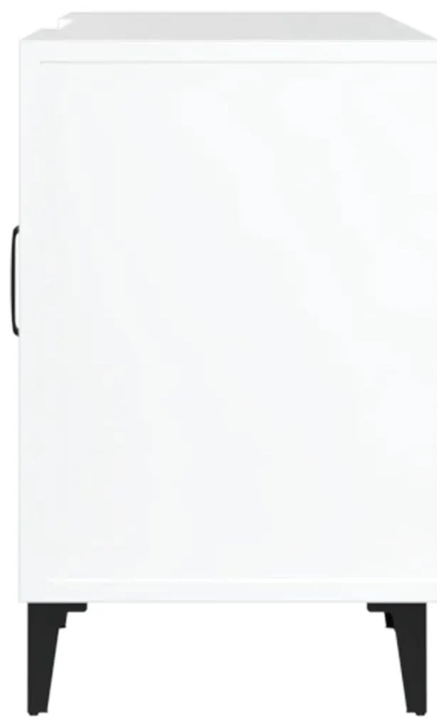 Móvel de TV 150x30x50 cm derivados de madeira branco brilhante