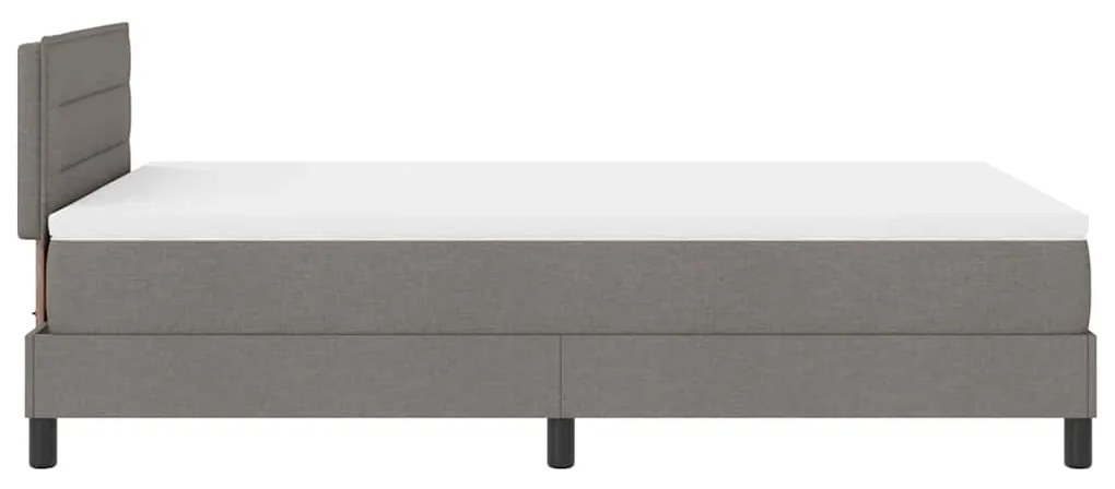 Cama Box com Colchão e LED taupe 120x200 cm Tecido