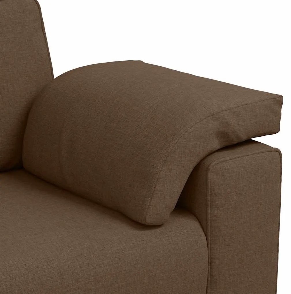 Sofá Loveseat Castanho de 140 cm em Tecido
