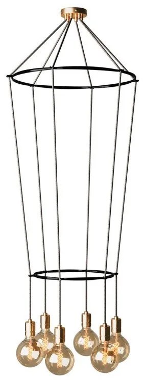 Lâmpada globo de 2 gaiolas de 6 quedas