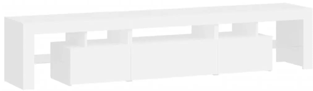 Móvel de TV com luzes LED 200x36,5x40 cm branco
