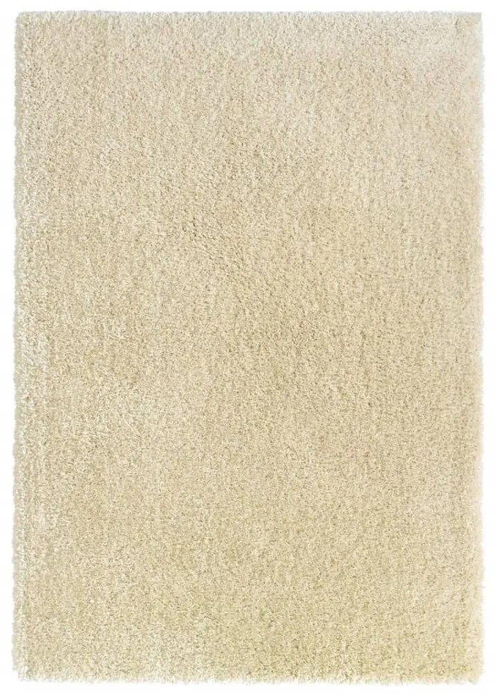 Tapete shaggy de pelo alto com 50 mm 120x170 cm bege
