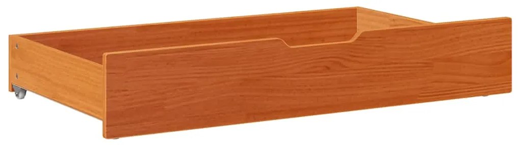 Gavetas para cama 2 pcs 95x55x17 cm pinho maciço castanho-mel