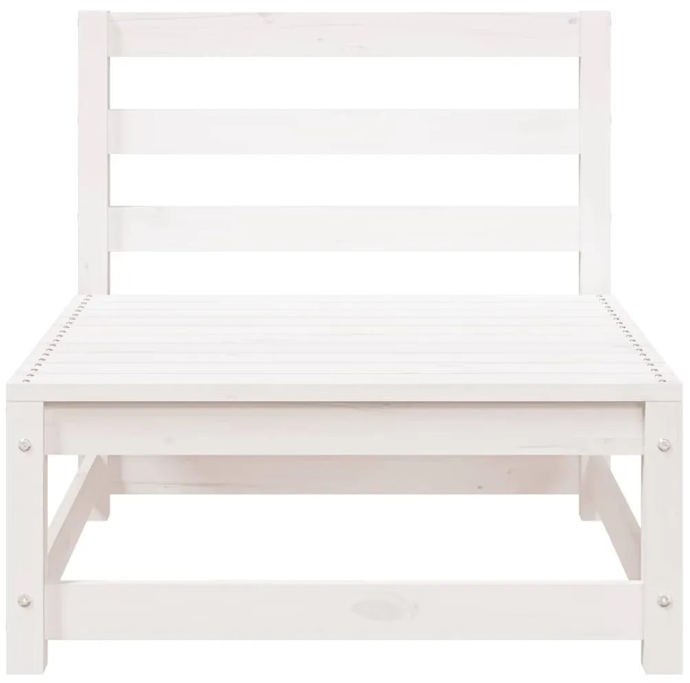 Sofás sem braços p/ jardim 3 pcs 70x70x67cm pinho maciço branco