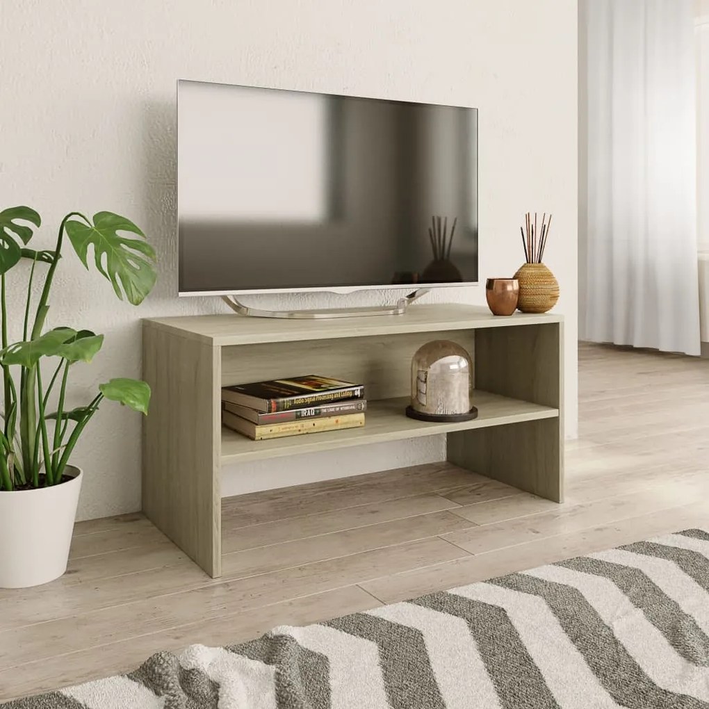 Móvel de TV 80x40x40 cm derivados de madeira carvalho sonoma