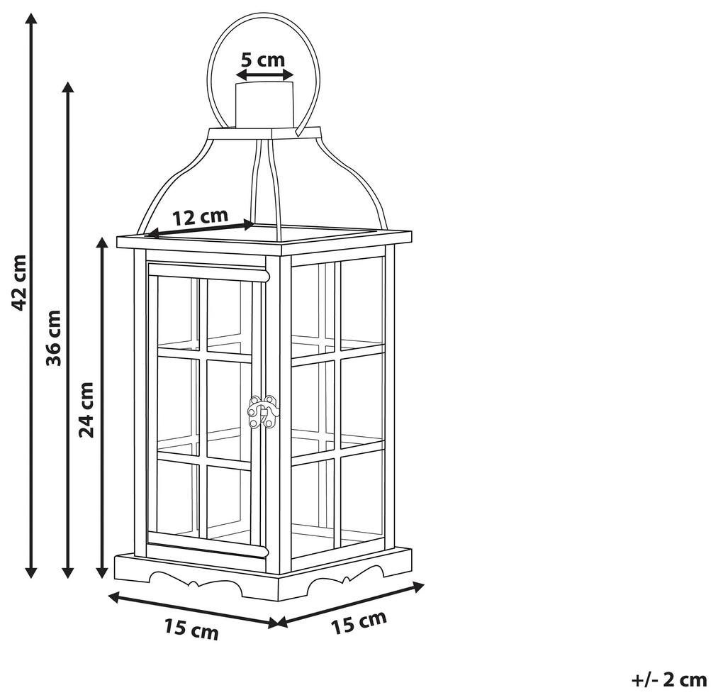 Lanterna de metal preto 42 cm CLARA Beliani